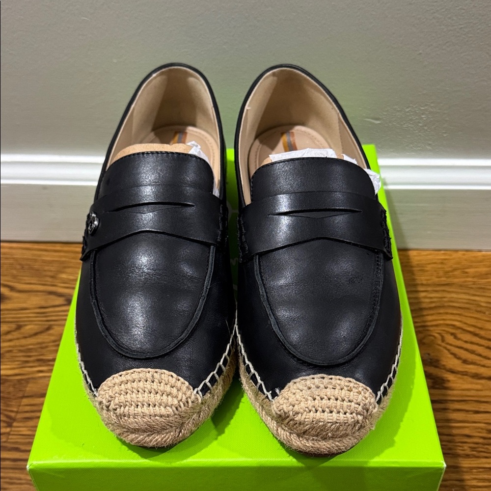 Sam Edelman Kai Black Leather Loafers
